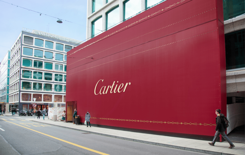 photo de l'habillage palissade de chantier cartier